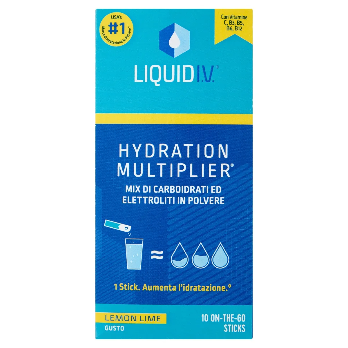 Liquid IV Hydration Multiplier Lemon 10 Stick без глютена Liquid I.V. 
Liquid IV Hydration Multiplier Lemon 10 Stick без глютена Liquid I.V.