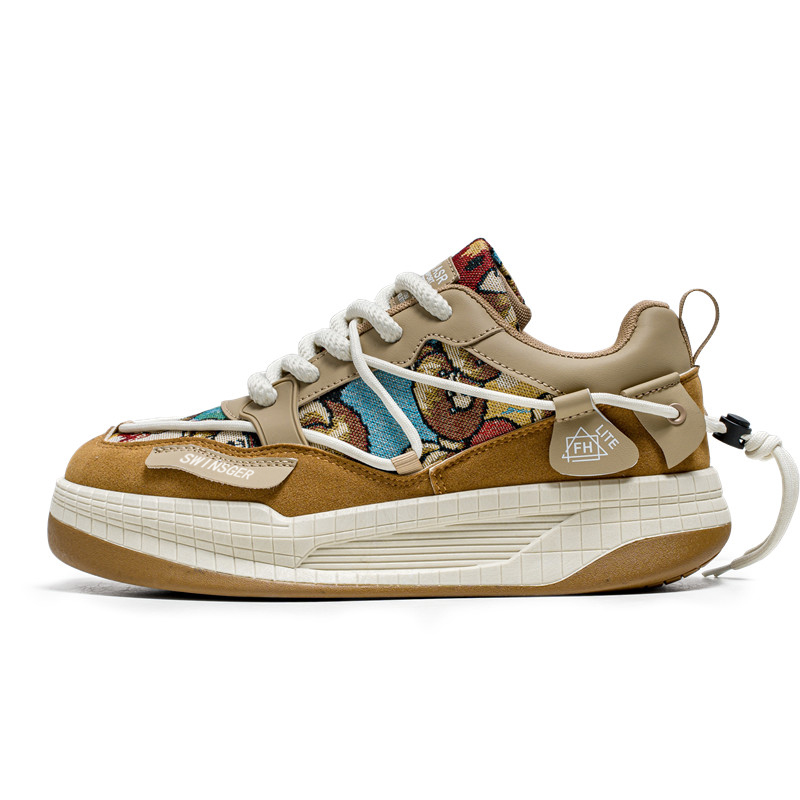 Swinsger Пуховики антискользящие и износостойкие легкие низкие скейтерские кроссовки мужские - бежево-коричневые, цвет Beige Brown
Swinsger Пуховики антискользящие и износостойкие легкие низкие скейтерские кроссовки мужские - бежево-коричневые, цвет Beige Brown