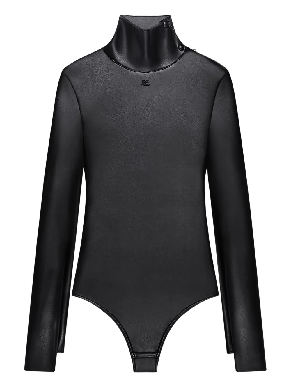 Боди с воротником-стойкой и молниями Courrèges, черный
Боди с воротником-стойкой и молниями Courrèges, черный