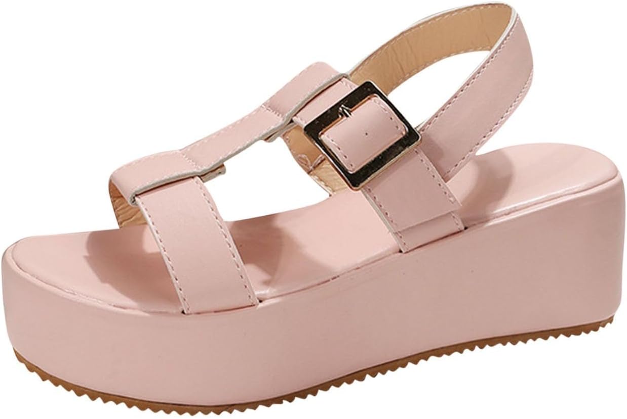 Женские платформенные сандалии модные открытые сандалии с регулируемым ремешком, повседневные нескользящие сандалии, удобные летние пляжные сандалии с открытой пяткой Toumov, розовый
Женские платформенные сандалии модные открытые сандалии с регулируемым ремешком, повседневные нескользящие сандалии, удобные летние пляжные сандалии с открытой пяткой Toumov, розовый