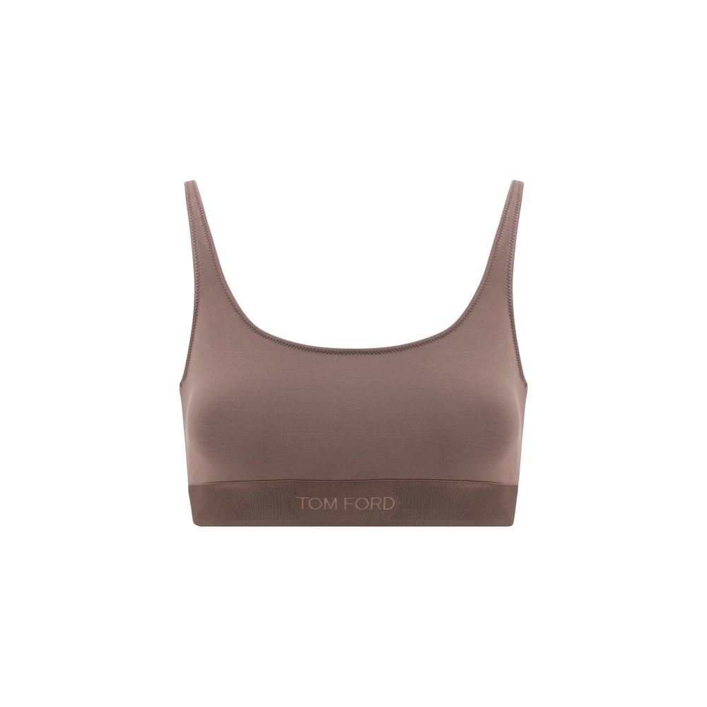 Топ-бралетт из модала с жаккардовым логотипом Tom Ford, коричневый
Топ-бралетт из модала с жаккардовым логотипом Tom Ford, коричневый