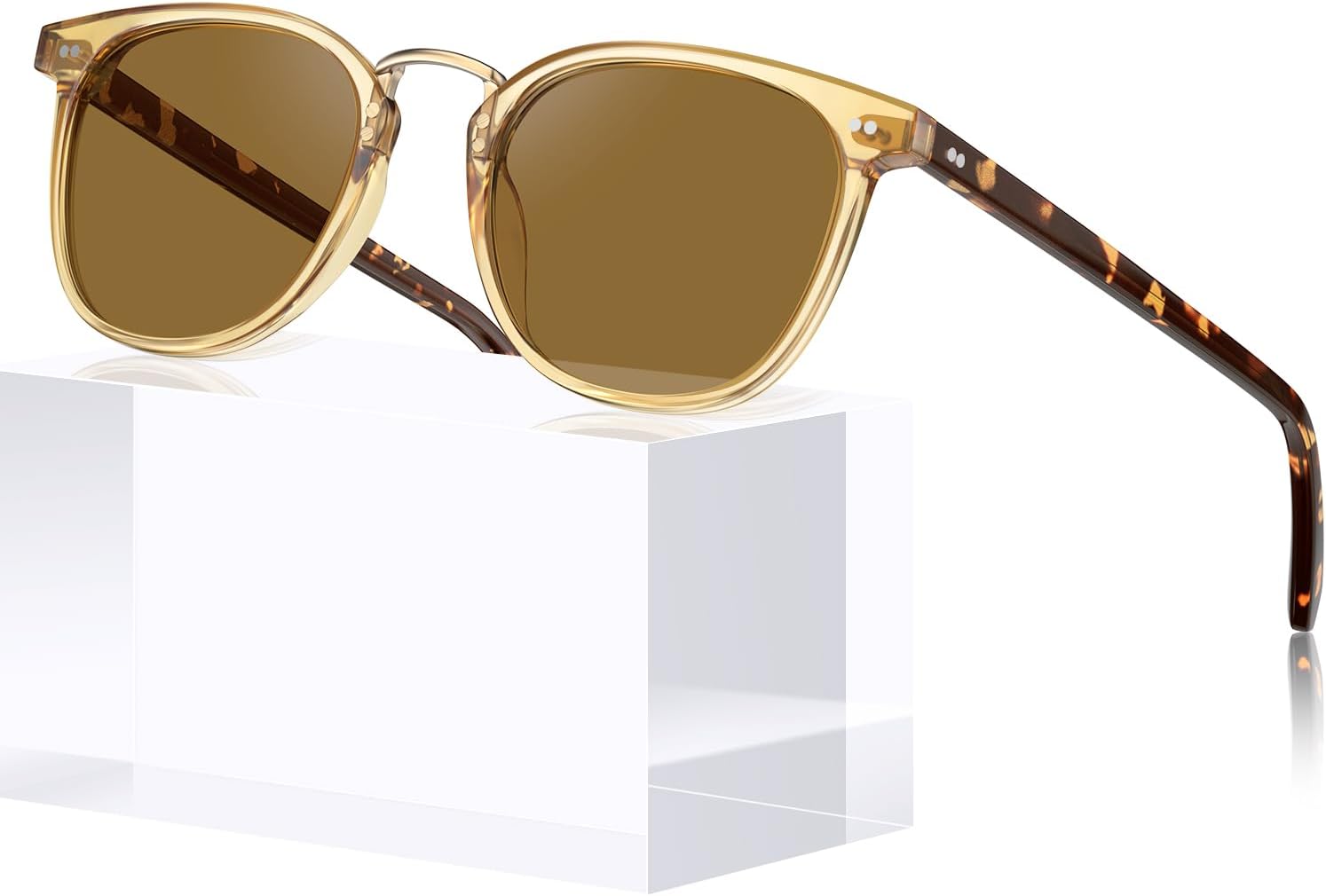 Солнцезащитные очки CARFIA из ацетата с поляризацией для женщин, защита от УФ-излучения, ретро-стиль, металлическая перемычка, модные солнцезащитные очки для женщин, 12.champagne Frame Brown Lens
Солнцезащитные очки CARFIA из ацетата с поляризацией для женщин, защита от УФ-излучения, ретро-стиль, металлическая перемычка, модные солнцезащитные очки для женщин, 12.champagne Frame Brown Lens