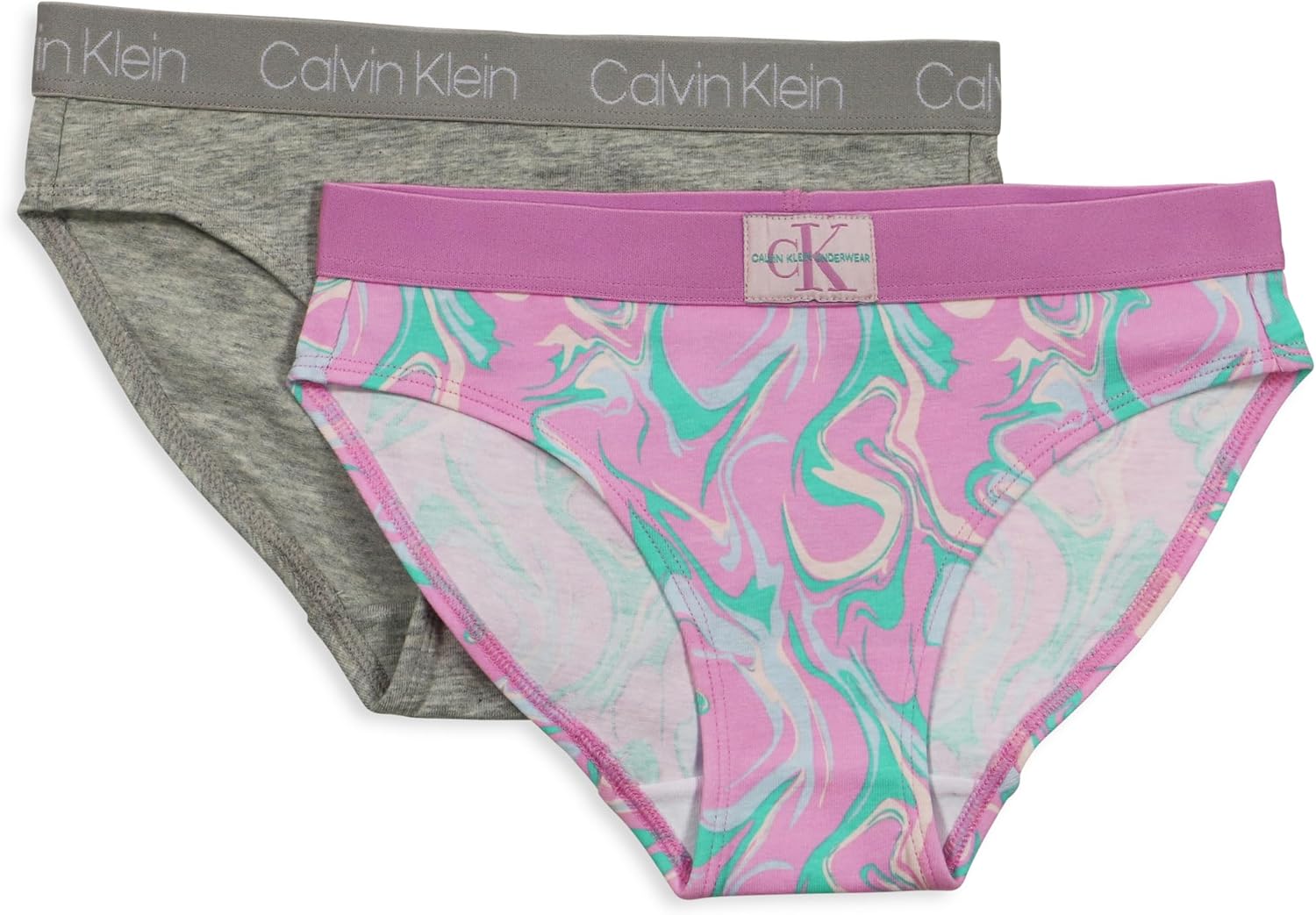 Современные хлопковые трусики-бикини Calvin Klein для девочек, Lilac Marble/Heather Grey
Современные хлопковые трусики-бикини Calvin Klein для девочек, Lilac Marble/Heather Grey