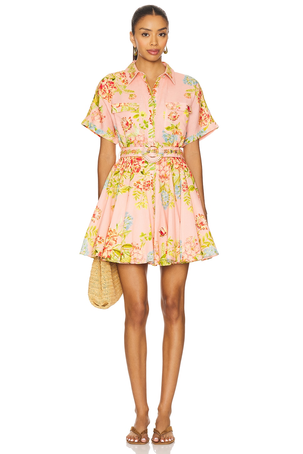 Короткое платье с ремнем на пряжке Hemant And Nandita, multi
Короткое платье с ремнем на пряжке Hemant And Nandita, multi