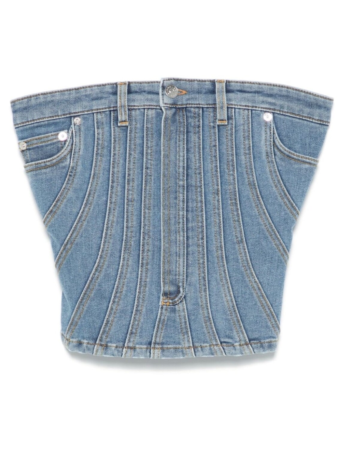 Mugler джинсовый топ-бюстье, синий
Mugler джинсовый топ-бюстье, синий