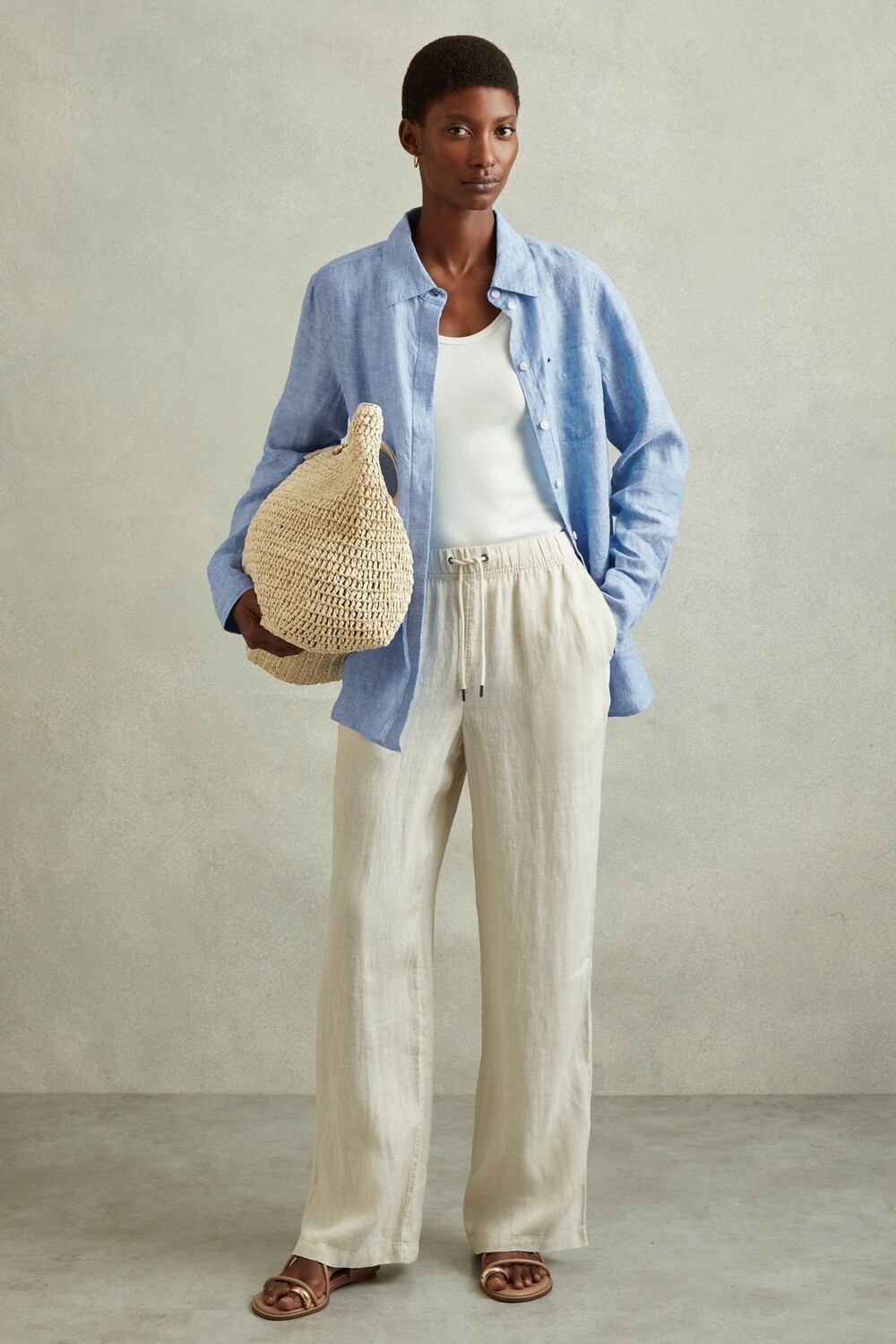 Льняная рубашка Belle на пуговицах Reiss, синий
Льняная рубашка Belle на пуговицах Reiss, синий