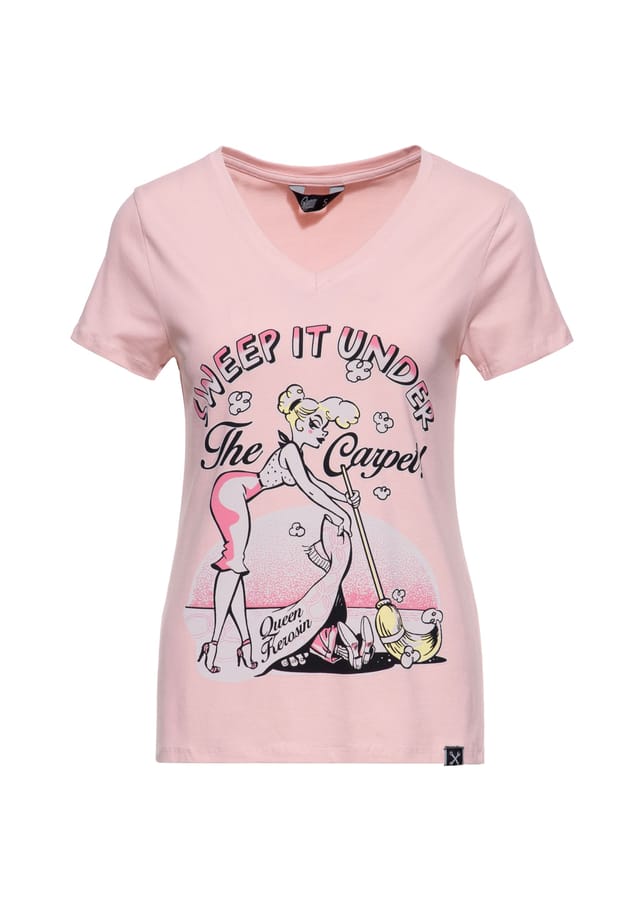Футболка с юмористическим дизайном спереди — заметите это под ковер Queen Kerosin, розовый
Футболка с юмористическим дизайном спереди — заметите это под ковер Queen Kerosin, розовый