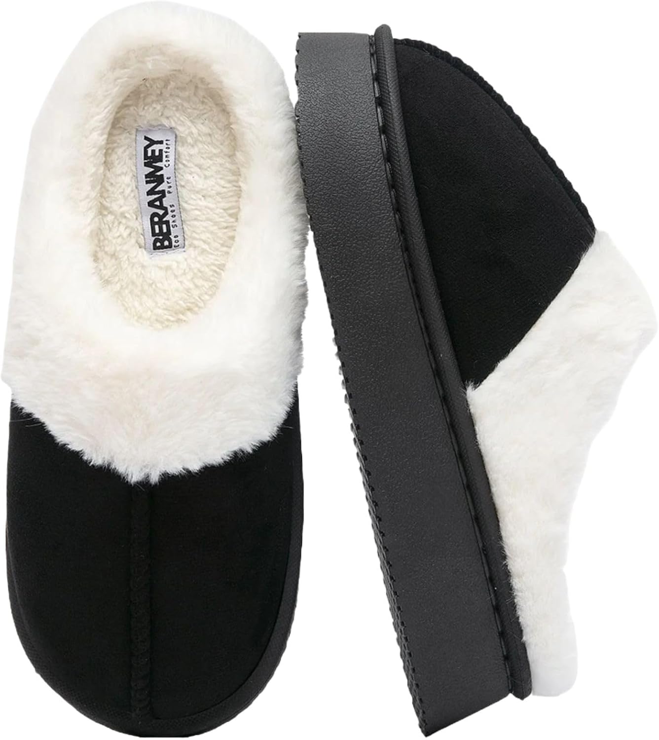 Теплые домашние тапочки с толстой подошвой для женщин и мужчин - уютные платформенные тапочки с противоскользящей подошвой, короткие носки с плюшевой подкладкой для дома и улицы Beranmey, черный
Теплые домашние тапочки с толстой подошвой для женщин и мужчин - уютные платформенные тапочки с противоскользящей подошвой, короткие носки с плюшевой подкладкой для дома и улицы Beranmey, черный