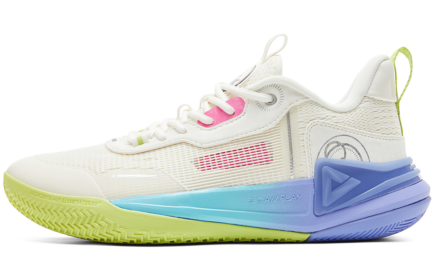 PEAK Баскетбольные кроссовки Hero 2 мужские низкие, белые, зеленые, фиолетовые 
PEAK Баскетбольные кроссовки Hero 2 мужские низкие, белые, зеленые, фиолетовые