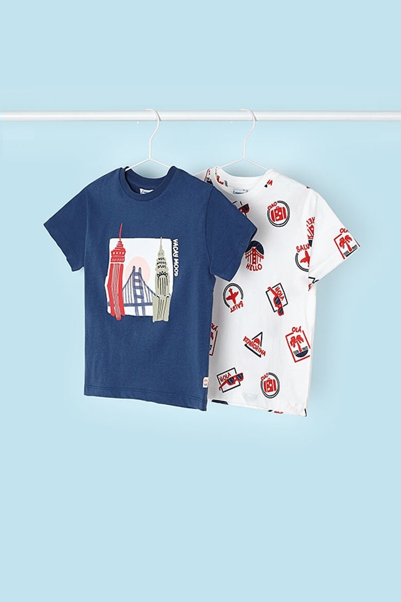 Футболка с принтом - 2 шт Mayoral, белый 
Футболка с принтом - 2 шт Mayoral, белый