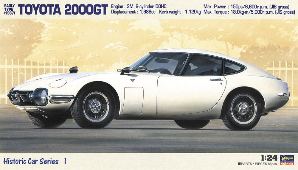 Toyota 2000GT '67 1:24 Hasegawa HC1
Toyota 2000GT '67 1:24 Hasegawa HC1