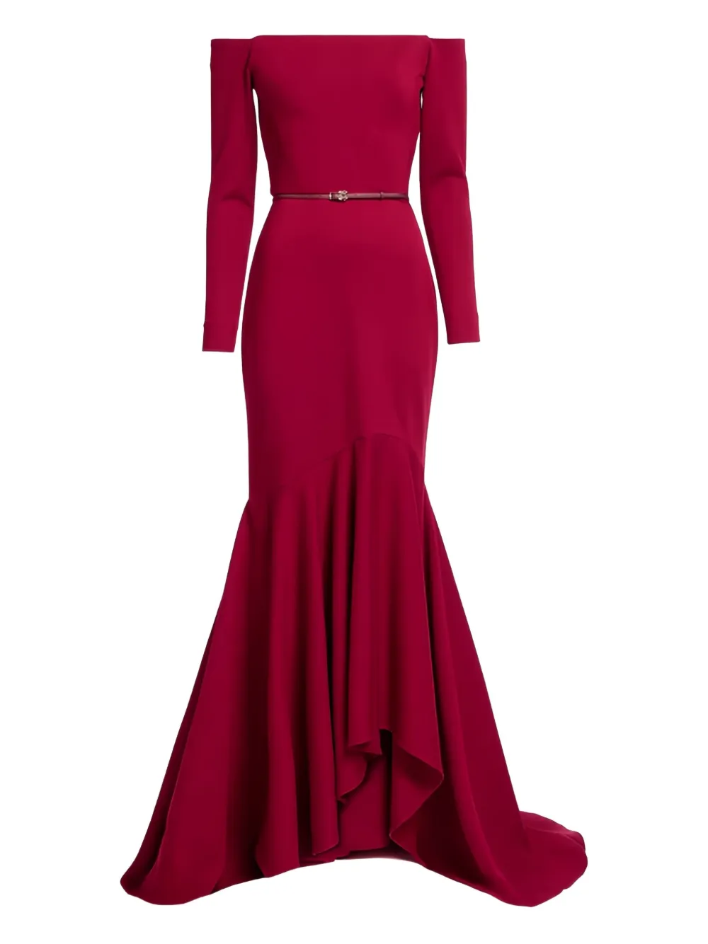 Макси-платье с открытыми плечами и поясом Elie Saab, красный
Макси-платье с открытыми плечами и поясом Elie Saab, красный