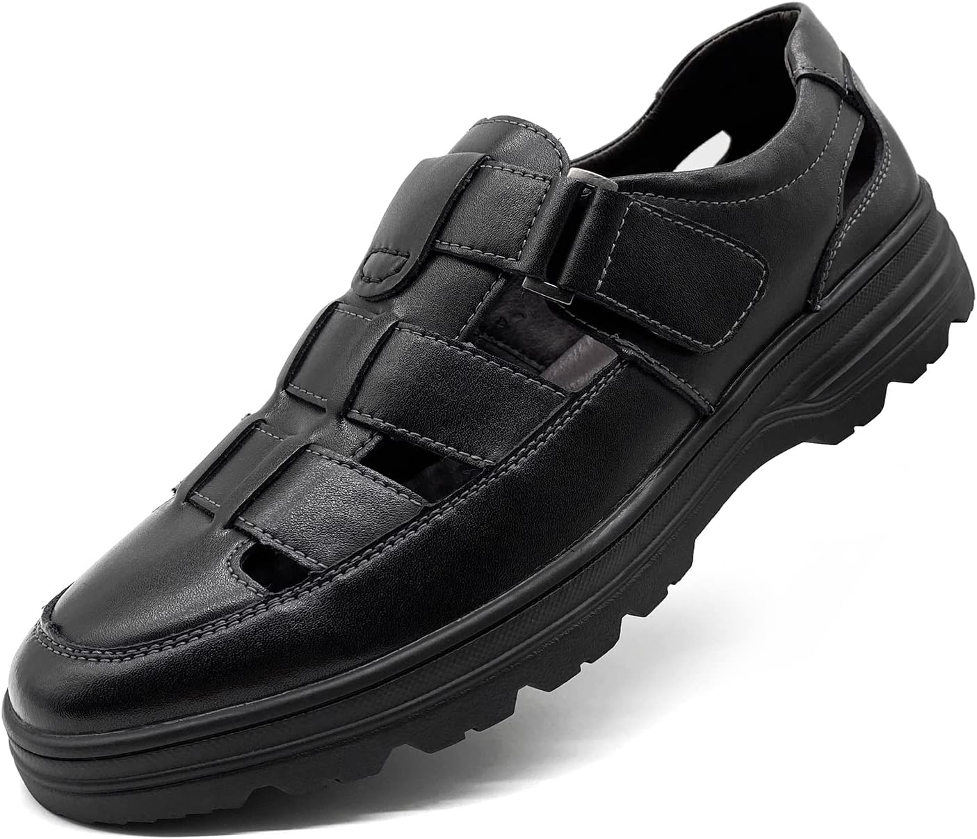 Мужские повседневные кожаные сандалии с закрытым носком CMM, рыбацкие, регулируемые, летние, черный
Мужские повседневные кожаные сандалии с закрытым носком CMM, рыбацкие, регулируемые, летние, черный