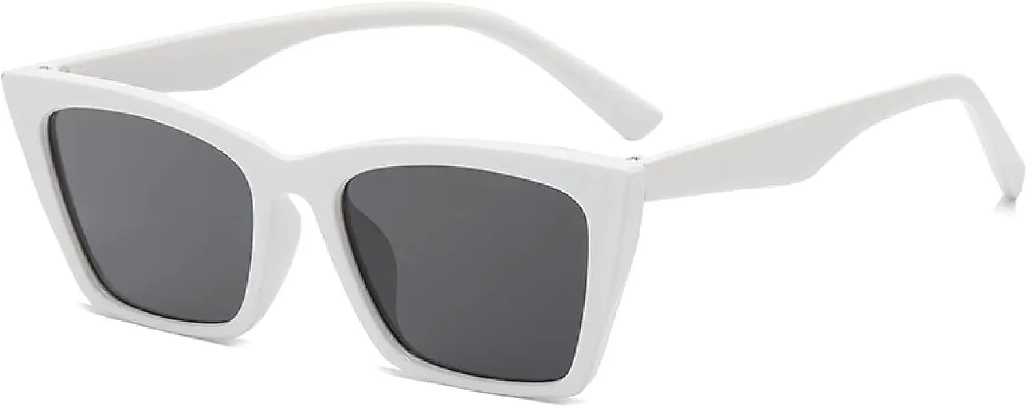 Ретро женские солнцезащитные очки «кошачий глаз», минималистичная оправа, классические мужские модные очки с защитой от УФ-излучения UV400 TVTBBVV, White
Ретро женские солнцезащитные очки «кошачий глаз», минималистичная оправа, классические мужские модные очки с защитой от УФ-излучения UV400 TVTBBVV, White