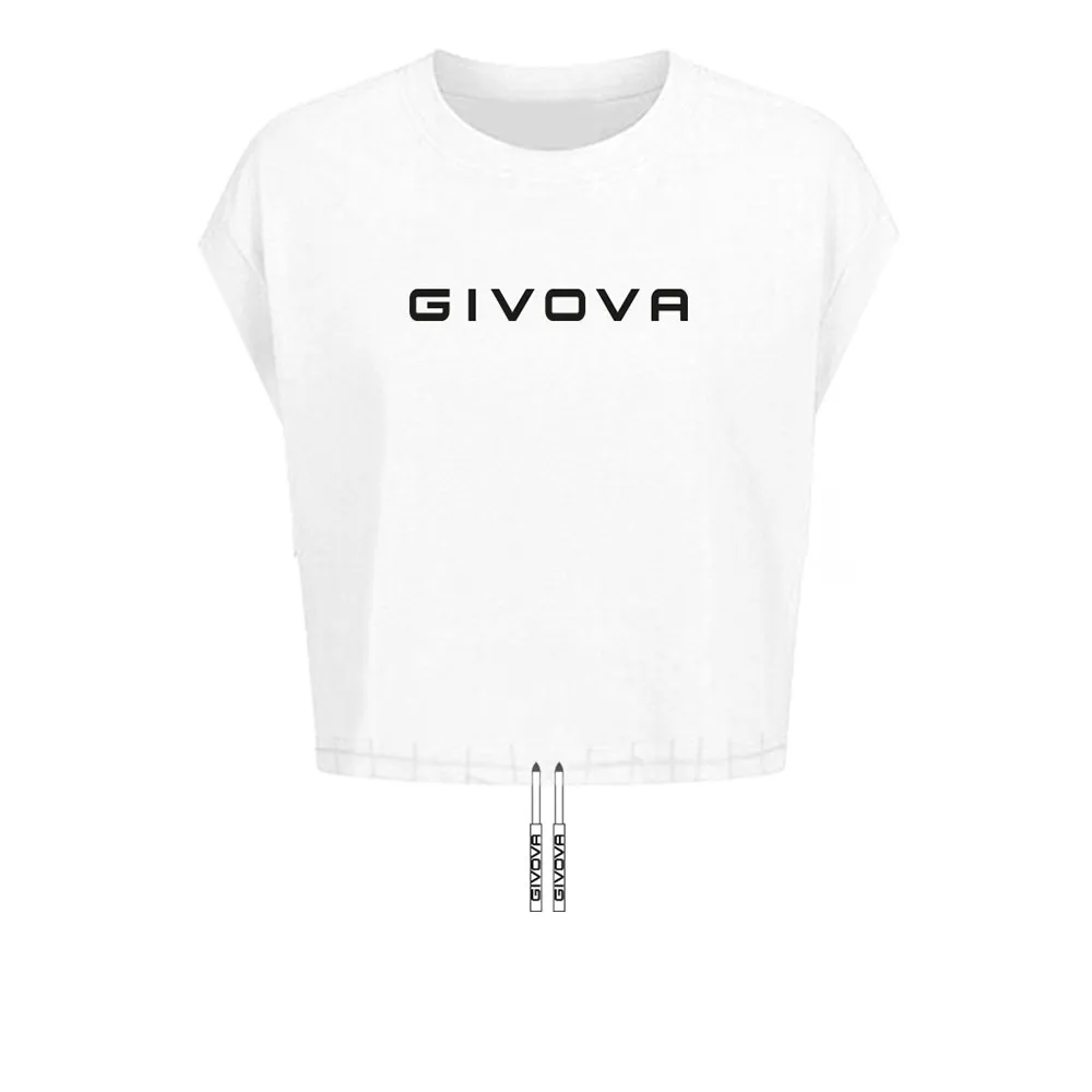 Футболка с коротким рукавом спортивная Givova Cropped, белый 
Футболка с коротким рукавом спортивная Givova Cropped, белый