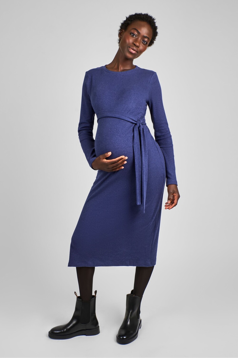 Платье для беременных из трикотажного джерси в рубчик Jojo Maman Bébé, синий
Платье для беременных из трикотажного джерси в рубчик Jojo Maman Bébé, синий