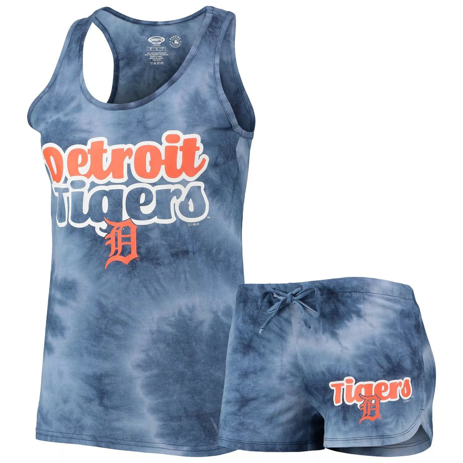 Женский спортивный комплект из майки и шорт темно-синего цвета Detroit Tigers Billboard Racerback
Женский спортивный комплект из майки и шорт темно-синего цвета Detroit Tigers Billboard Racerback
