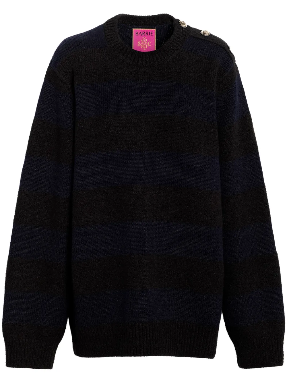 Полосатый джемпер в рубчик Barrie, черный
Полосатый джемпер в рубчик Barrie, черный