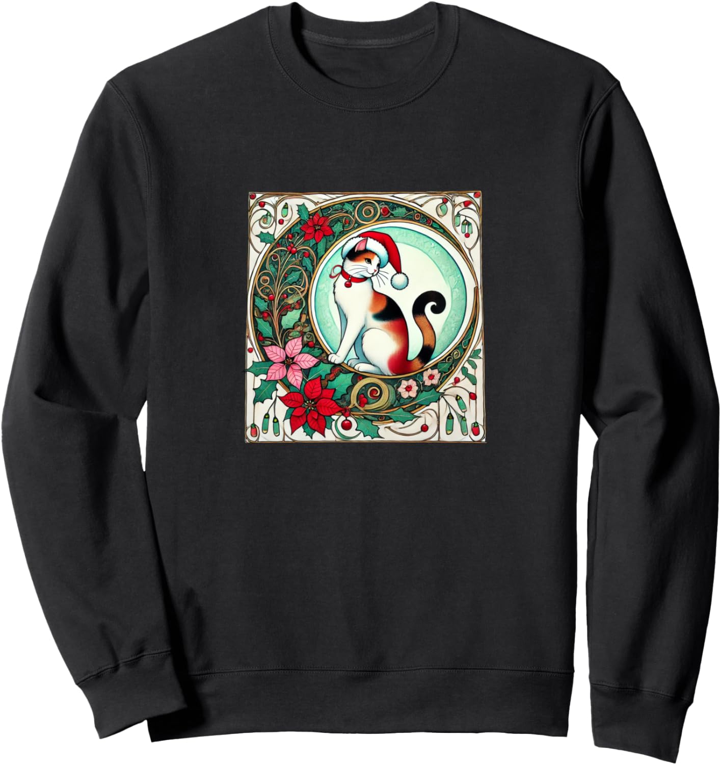 Иллюстрация кошки калико в шапке Санты в стиле модерн. Толстовка с изображением кошки калико Christmas Calico Lovers Snugg, черный
Иллюстрация кошки калико в шапке Санты в стиле модерн. Толстовка с изображением кошки калико Christmas Calico Lovers Snugg, черный