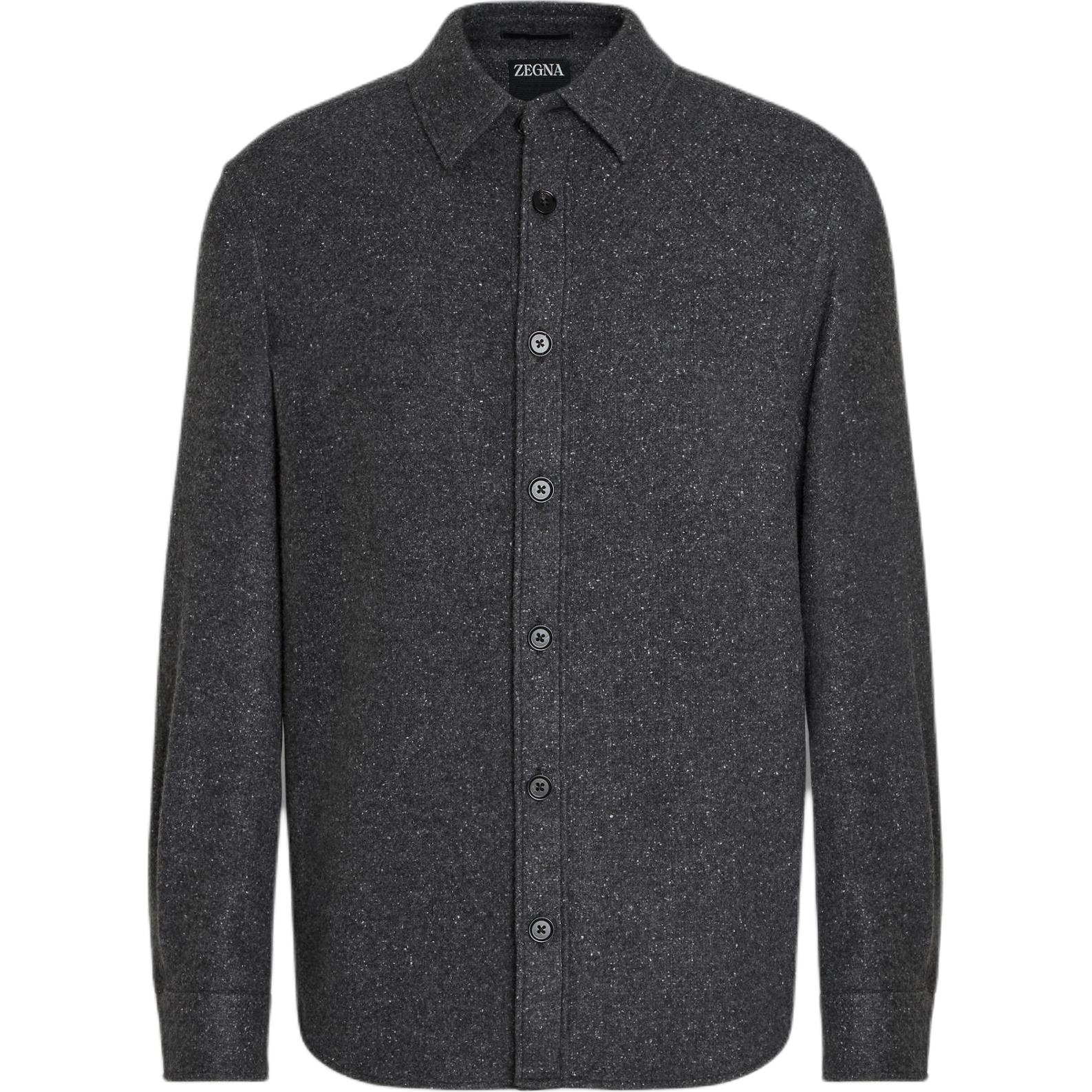 Рубашка с длинными рукавами и воротником Ermenegildo Zegna, темный серый
Рубашка с длинными рукавами и воротником Ermenegildo Zegna, темный серый