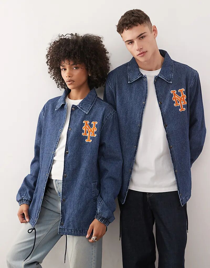 Джинсовая куртка-тренер New Era NY Mets с логотипом на пуговицах, цвет средне-синий
Джинсовая куртка-тренер New Era NY Mets с логотипом на пуговицах, цвет средне-синий