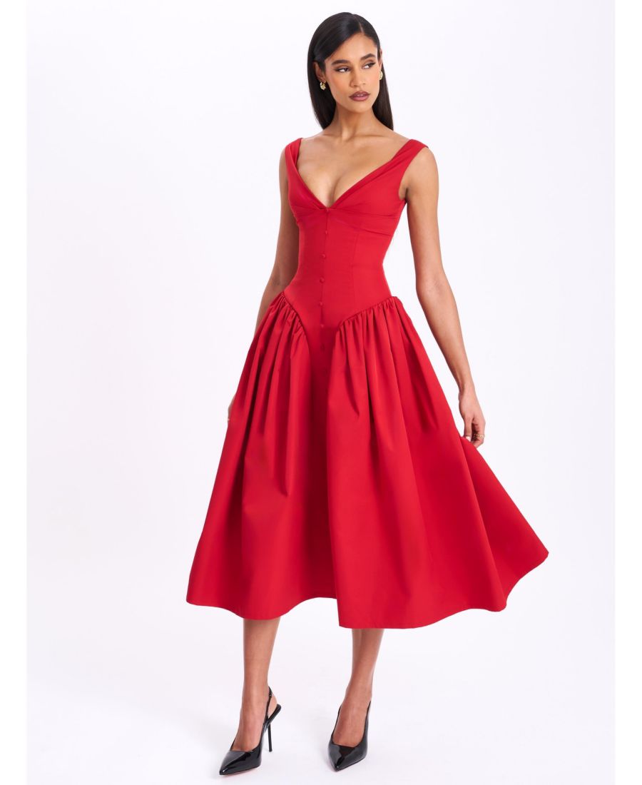 Женское красное миди-платье Nahla с заниженной талией и пуговицами Miss Circle, Red
Женское красное миди-платье Nahla с заниженной талией и пуговицами Miss Circle, Red