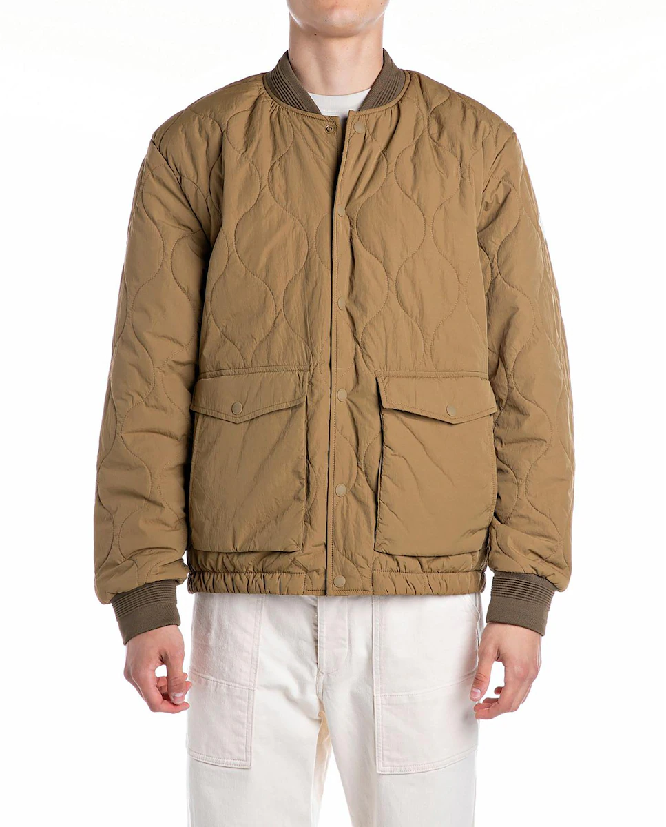 Мужская куртка-бомбер на пуговицах Replay, коричневый
Мужская куртка-бомбер на пуговицах Replay, коричневый