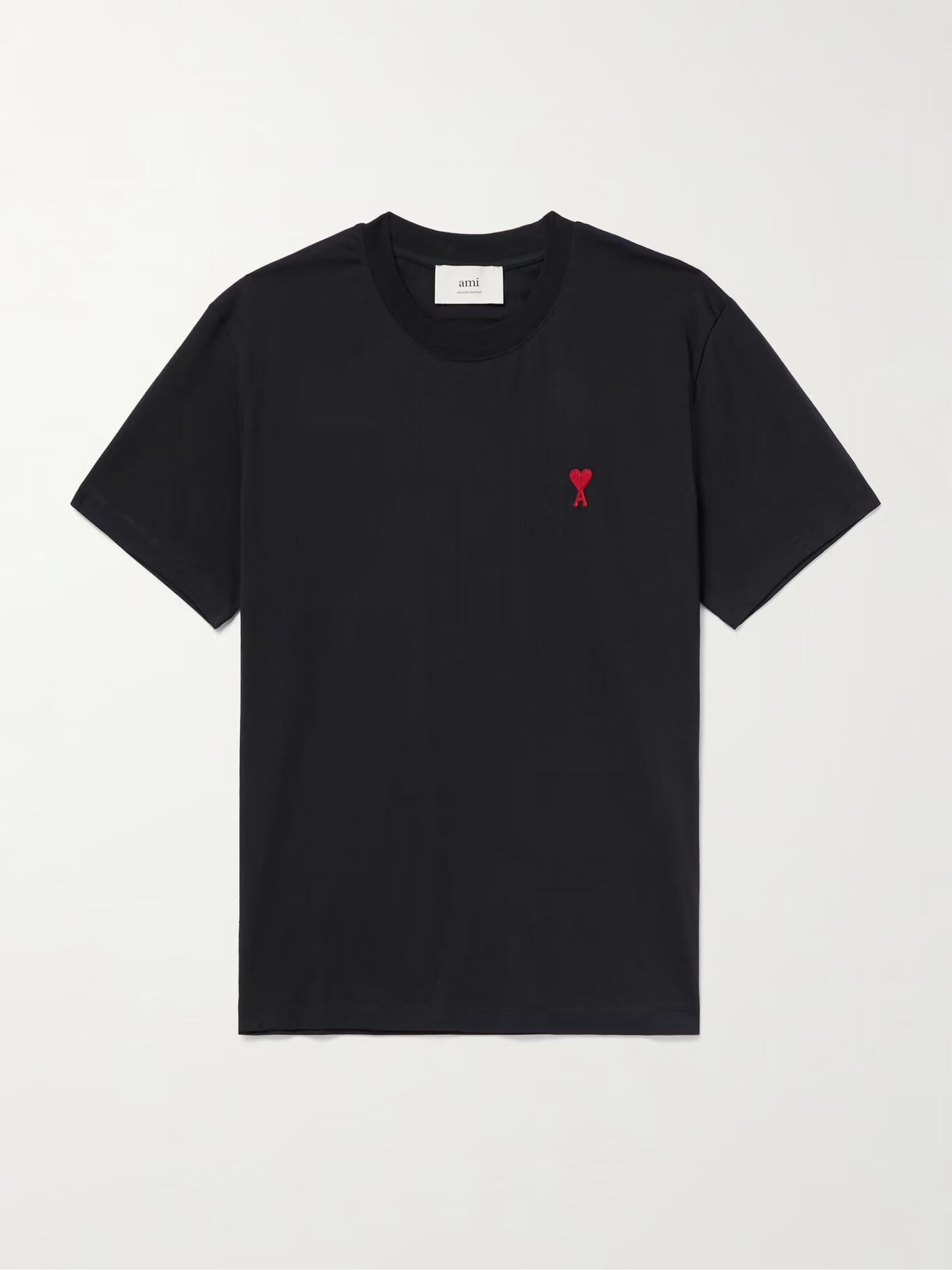 Футболка из органического хлопкового трикотажа с вышитым логотипом AMI PARIS, черный
Футболка из органического хлопкового трикотажа с вышитым логотипом AMI PARIS, черный