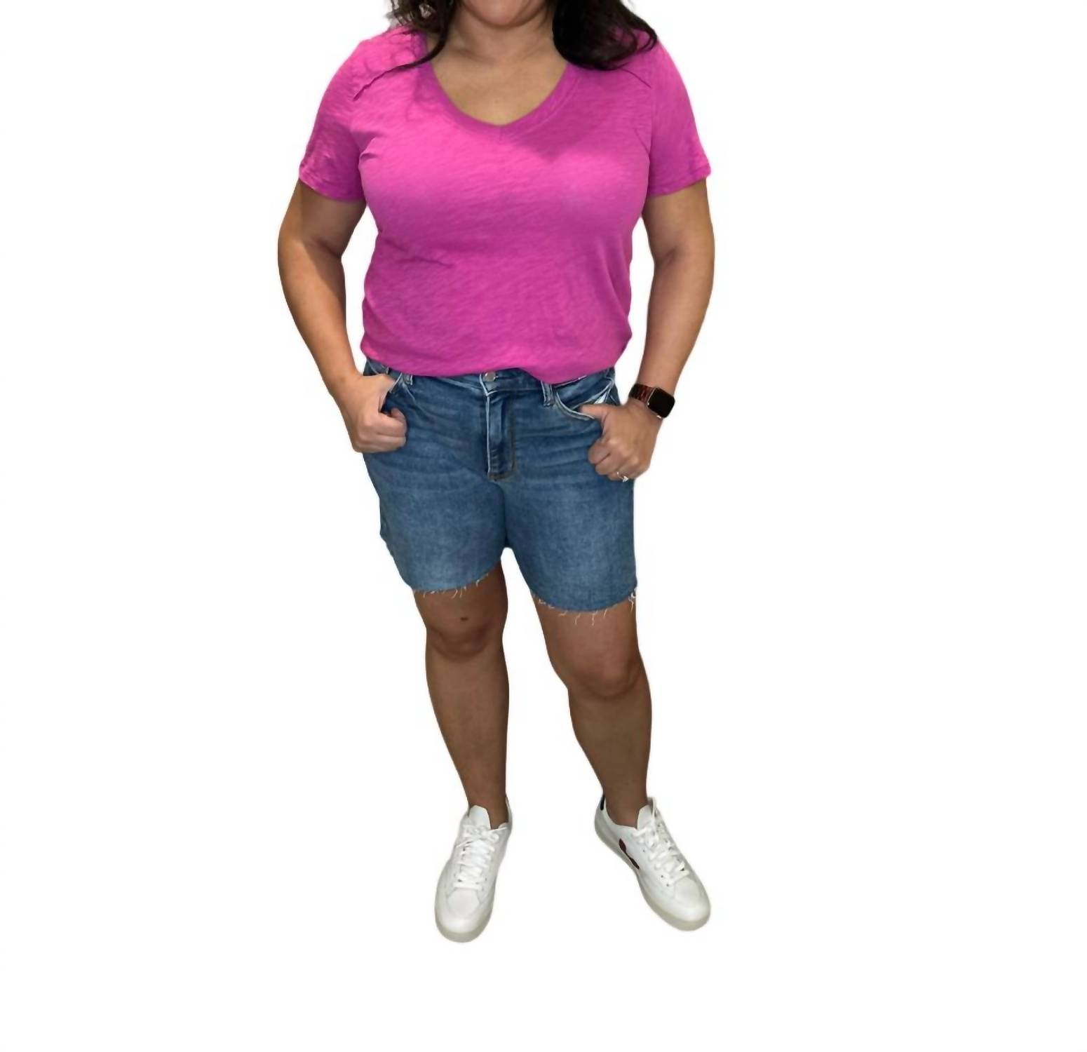 Шорты с высокой талией и необработанным краем, средняя стирка Judy Blue, цвет medium wash
Шорты с высокой талией и необработанным краем, средняя стирка Judy Blue, цвет medium wash