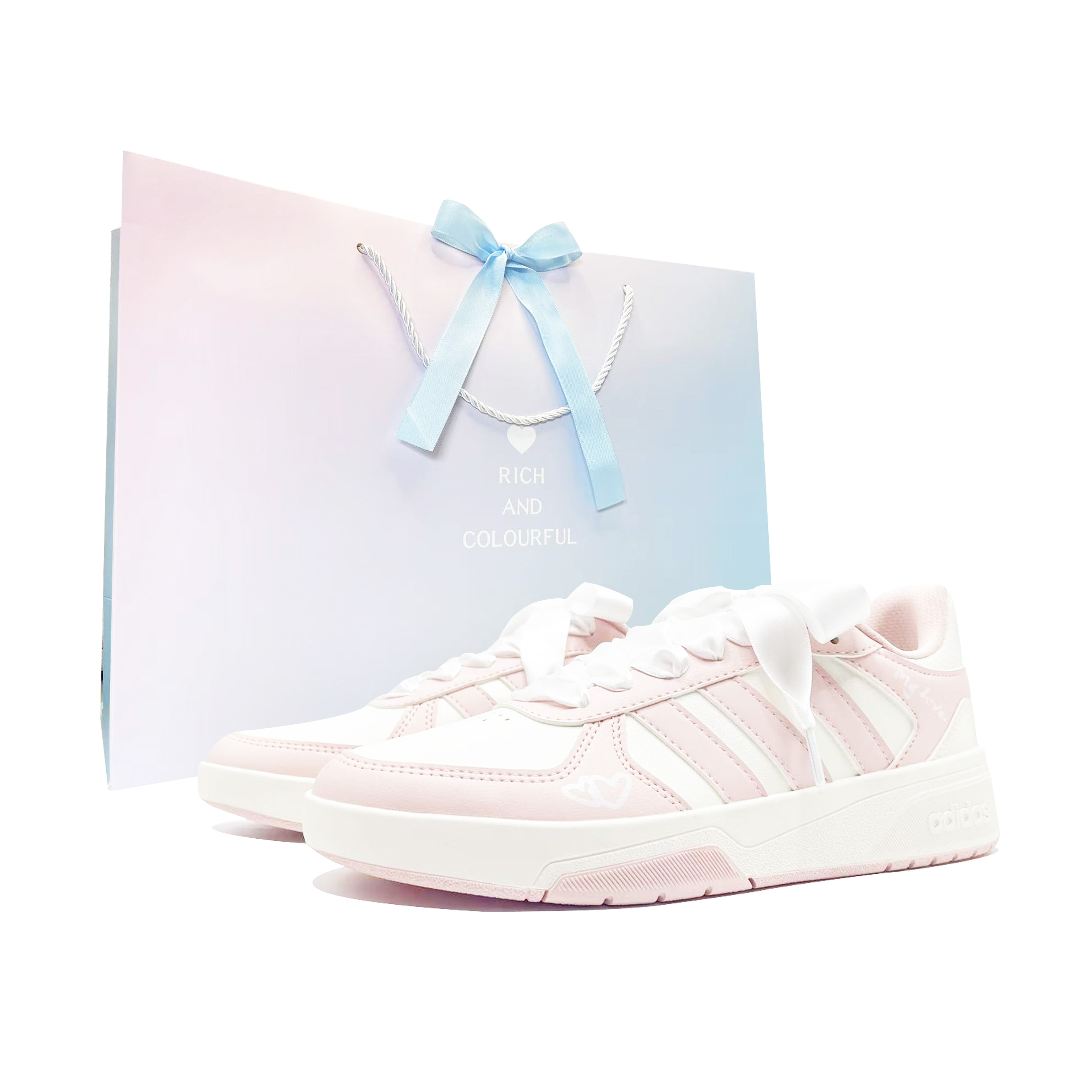 Adidas Courtbeat Submissive Wrapping, износостойкие и нескользящие низкие кроссовки для скейтбординга унисекс Pink White
Adidas Courtbeat Submissive Wrapping, износостойкие и нескользящие низкие кроссовки для скейтбординга унисекс Pink White
