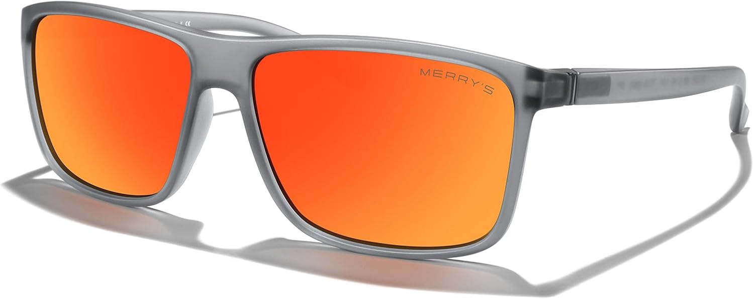 Прямоугольные поляризованные спортивные солнцезащитные очки MERRY'S для мужчин и женщин, для езды на велосипеде, вождения, рыбалки, с защитой UV400, модель S8225, Matte Tra Gray Frame/Gray Metal/Red Mirror Lens
Прямоугольные поляризованные спортивные солнцезащитные очки MERRY'S для мужчин и женщин, для езды на велосипеде, вождения, рыбалки, с защитой UV400, модель S8225, Matte Tra Gray Frame/Gray Metal/Red Mirror Lens