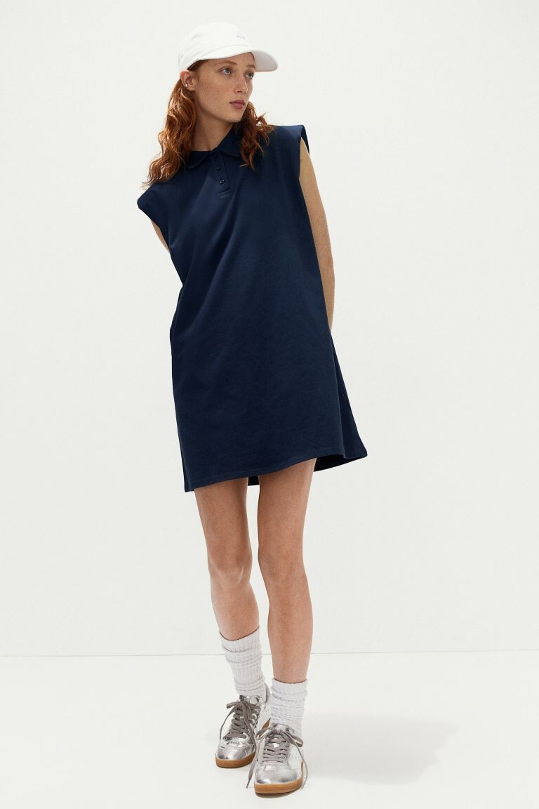 Платье-Поло с подплечниками H&M, синий
Платье-Поло с подплечниками H&M, синий