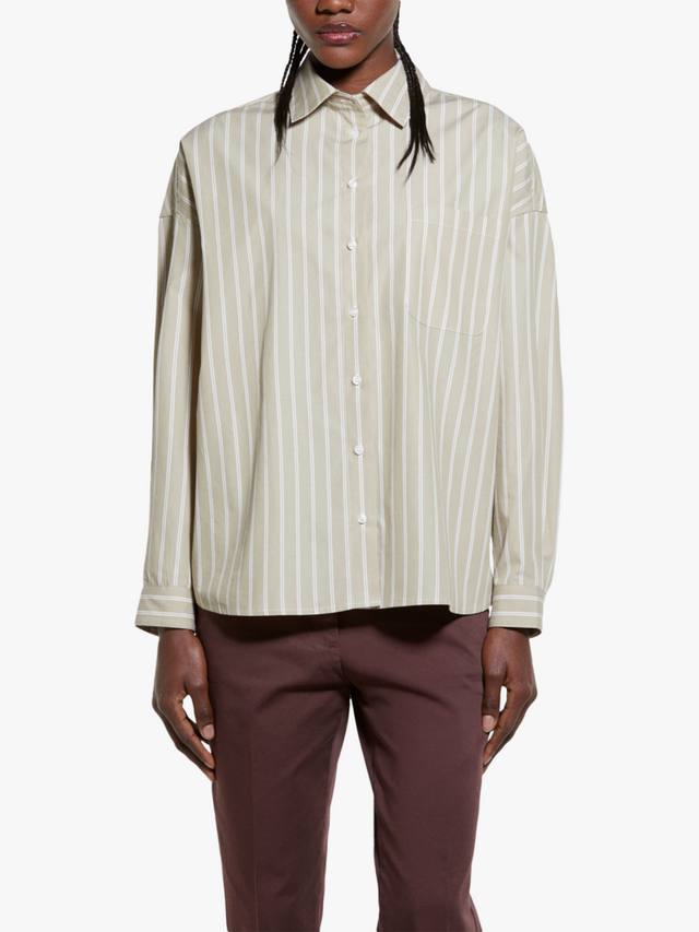 Поло в полоску из хлопка с оверсайз кроем SISLEY, Green
Поло в полоску из хлопка с оверсайз кроем SISLEY, Green