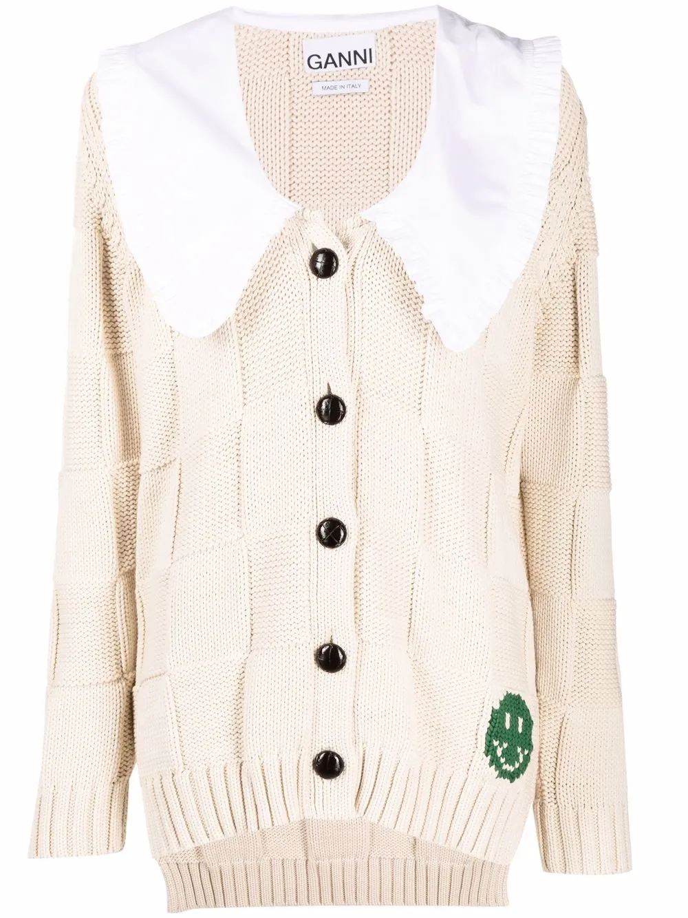 Кардиган крупной вязки на пуговицах GANNI, нейтральный
Кардиган крупной вязки на пуговицах GANNI, нейтральный