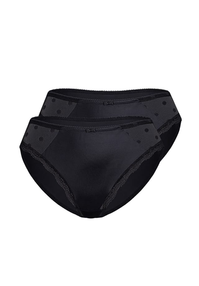 Трусы сетчатые в горошек 2 шт. в упаковке Sassa, черный
Трусы сетчатые в горошек 2 шт. в упаковке Sassa, черный