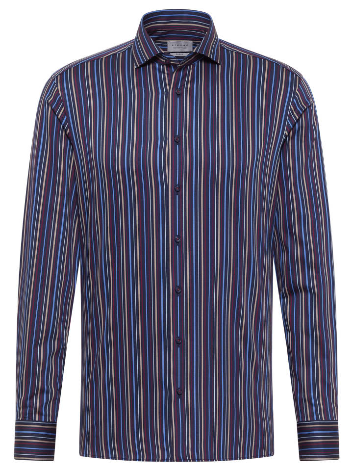 Рубашка приталенного кроя темно-синего цвета Eterna
Рубашка приталенного кроя темно-синего цвета Eterna