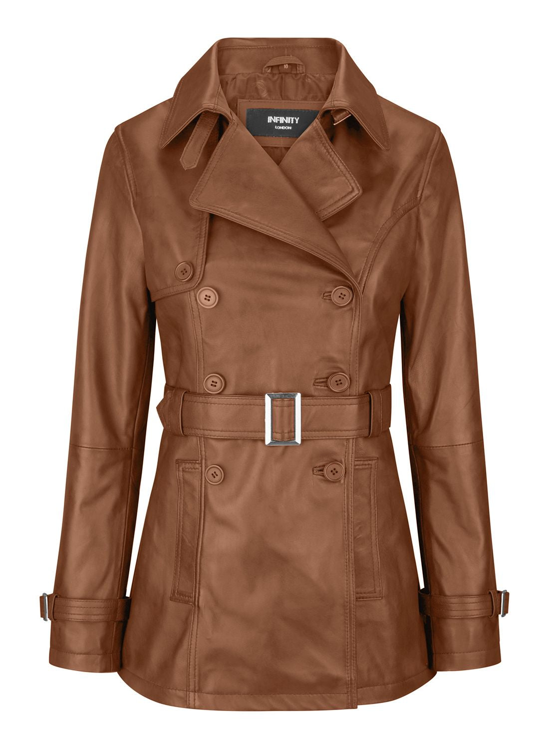 Короткая байкерская кожаная куртка TruClothing, цвет tan 
Короткая байкерская кожаная куртка TruClothing, цвет tan