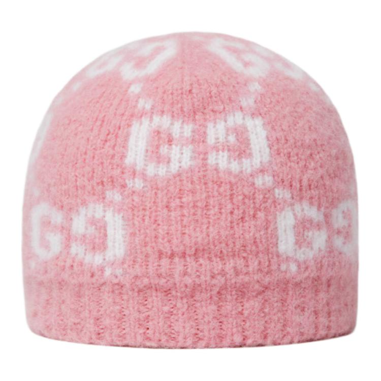 Шапка из смесовой пряжи Alpaca GUCCI, розовый/белый
Шапка из смесовой пряжи Alpaca GUCCI, розовый/белый