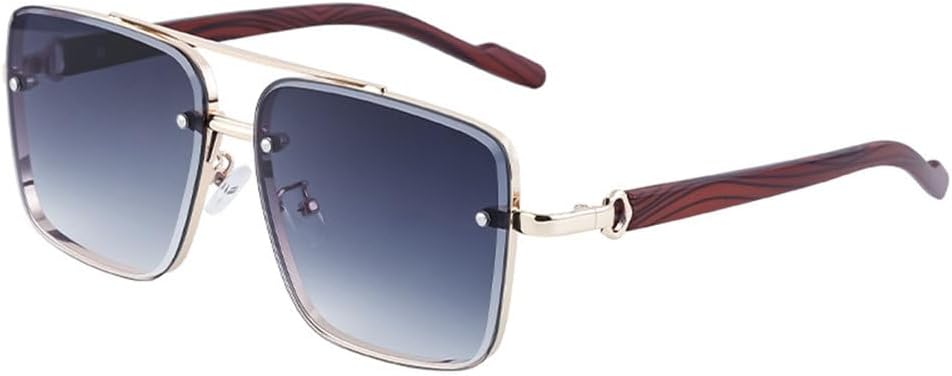 Ретро металлические солнцезащитные очки для мужчин, винтажный стиль, имитация текстуры дерева, рифленые солнцезащитные очки для женщин, двойная перемычка, защита от УФ-излучения UV400 TYUVIVO, C03 Blue
Ретро металлические солнцезащитные очки для мужчин, винтажный стиль, имитация текстуры дерева, рифленые солнцезащитные очки для женщин, двойная перемычка, защита от УФ-излучения UV400 TYUVIVO, C03 Blue