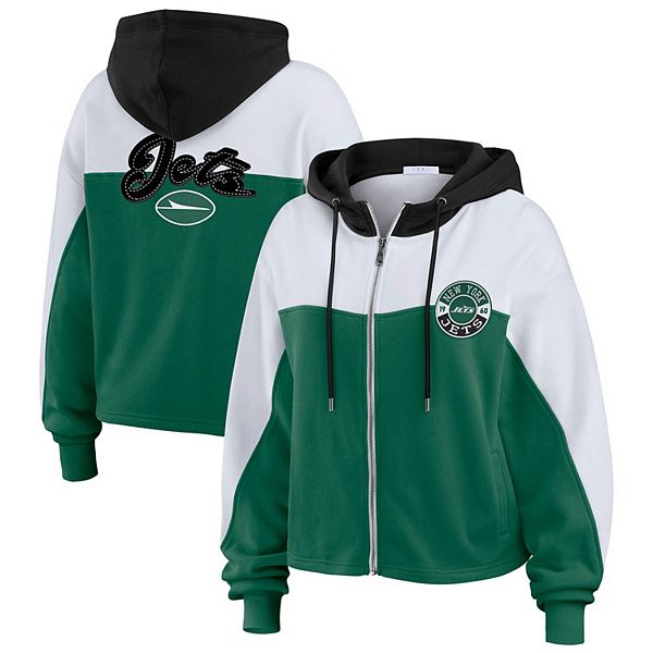 Женская зелено-белая худи с молнией New York Jets Wear By Erin Andrews
Женская зелено-белая худи с молнией New York Jets Wear By Erin Andrews