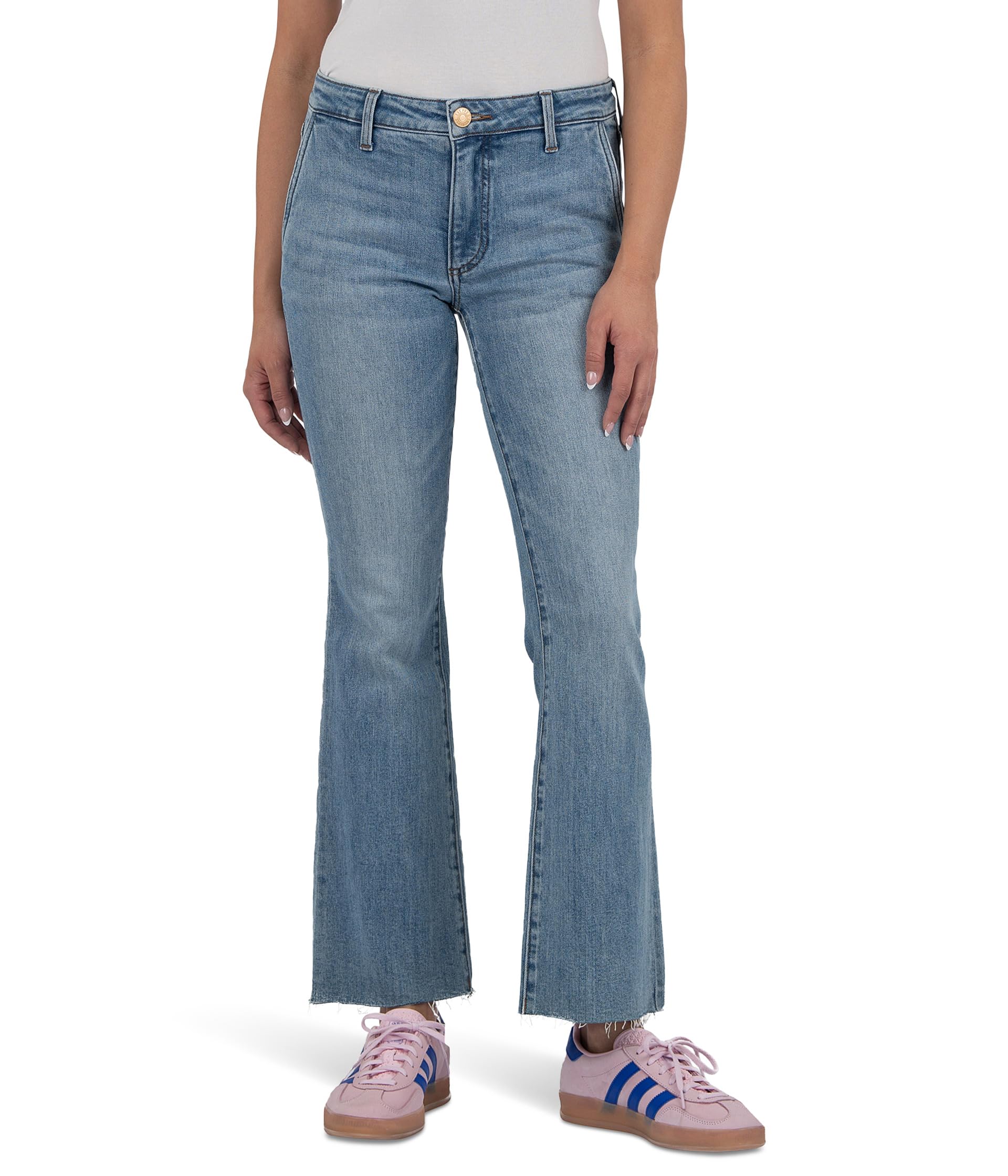 Джинсы KUT from the Kloth Kelsey Mid-Rise Ankle Flare Raw Hem Slash Pocket, Motivation
Джинсы KUT from the Kloth Kelsey Mid-Rise Ankle Flare Raw Hem Slash Pocket, Motivation