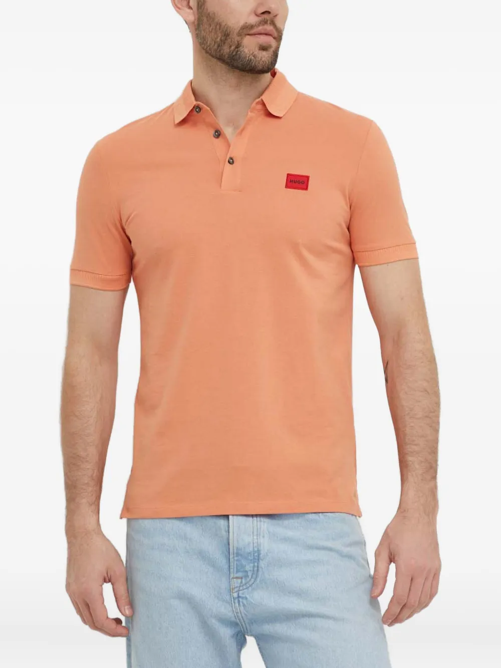 Рубашка поло с нашивкой-логотипом Hugo, оранжевый
Рубашка поло с нашивкой-логотипом Hugo, оранжевый