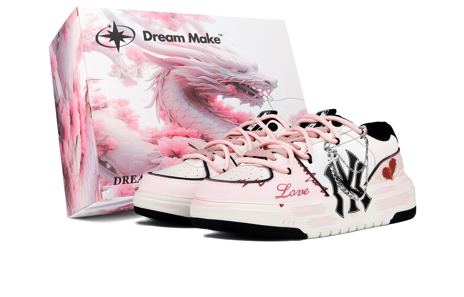 MLB Толстые внутренние кроссовки для скейтбординга с износостойкой цепочкой, унисекс, розовые и белый
MLB Толстые внутренние кроссовки для скейтбординга с износостойкой цепочкой, унисекс, розовые и белый