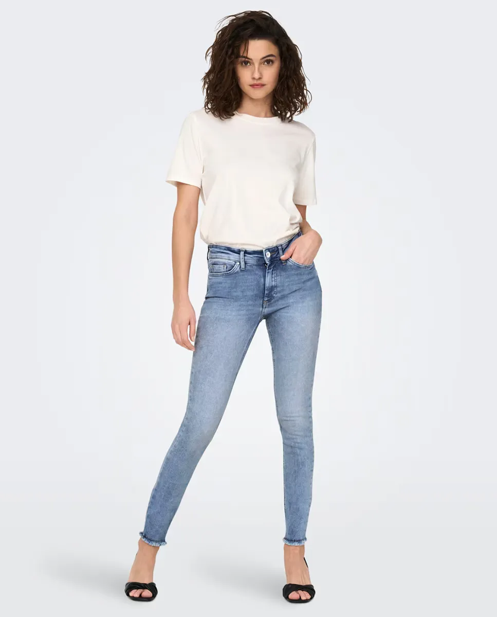 Женские джинсы скинни с потертым краем Only, синий
Женские джинсы скинни с потертым краем Only, синий