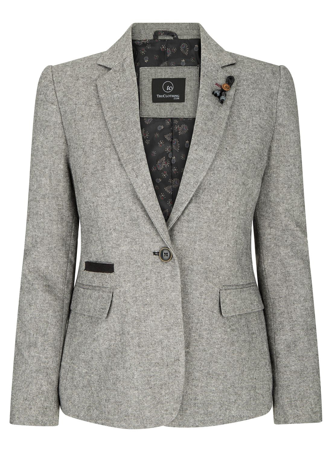 Wsn - Блейзер в клетку "елочка" 1920-х, шерсть с акрилом TruClothing, светло-серый
Wsn - Блейзер в клетку "елочка" 1920-х, шерсть с акрилом TruClothing, светло-серый