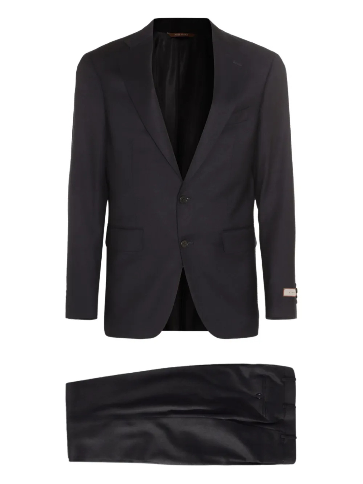 Шерстяной однобортный костюм Canali, черный
Шерстяной однобортный костюм Canali, черный