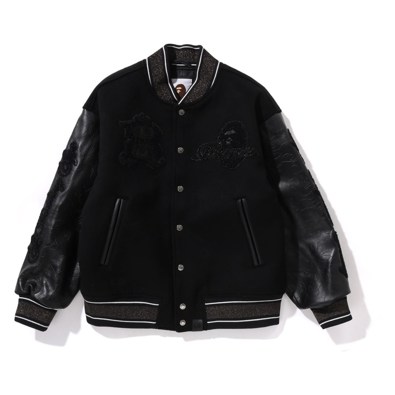 A BATHING APE Hatsuneлайн камуфляж с несколькими логотипами шерстяная бейсбольная куртка, Black BKX
A BATHING APE Hatsuneлайн камуфляж с несколькими логотипами шерстяная бейсбольная куртка, Black BKX