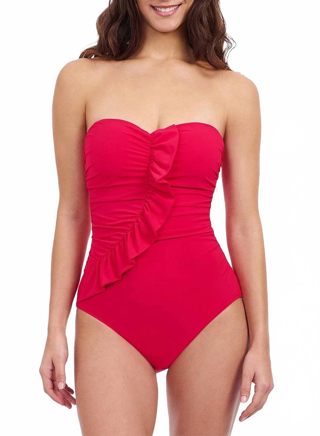 Тути Фрутти Бандо с оборками цельный купальник в розово-красном цвете Profile by Gottex
Тути Фрутти Бандо с оборками цельный купальник в розово-красном цвете Profile by Gottex