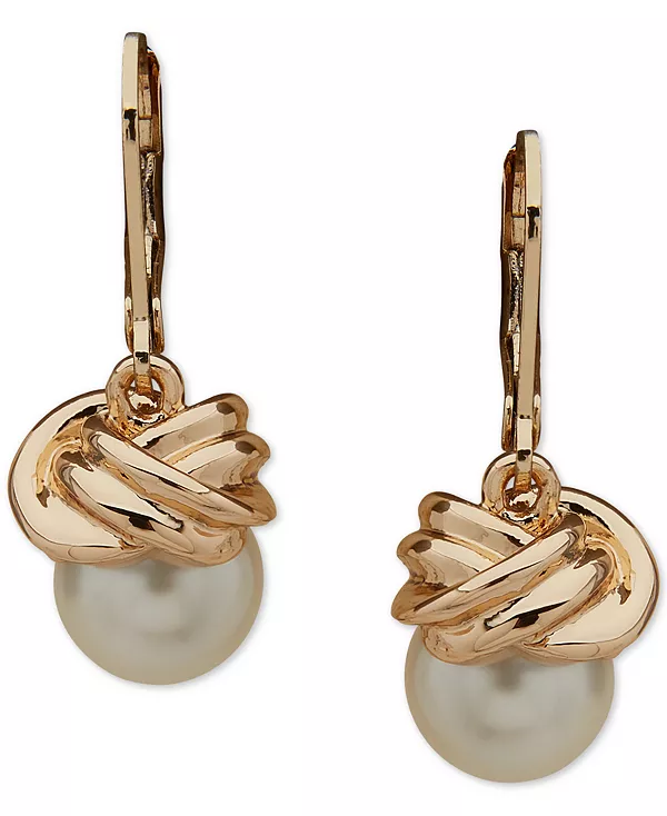 Серьги-Подвески с узелками и искусственным жемчугом золотистого оттенка Anne Klein, crystal
Серьги-Подвески с узелками и искусственным жемчугом золотистого оттенка Anne Klein, crystal