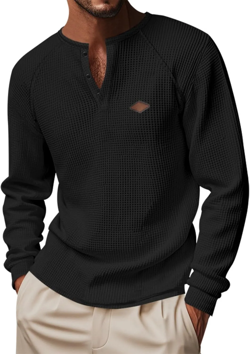 Футболка-поло для мужчин Waffle Knit с длинным рукавом и круглым вырезом Wankang
Футболка-поло для мужчин Waffle Knit с длинным рукавом и круглым вырезом Wankang